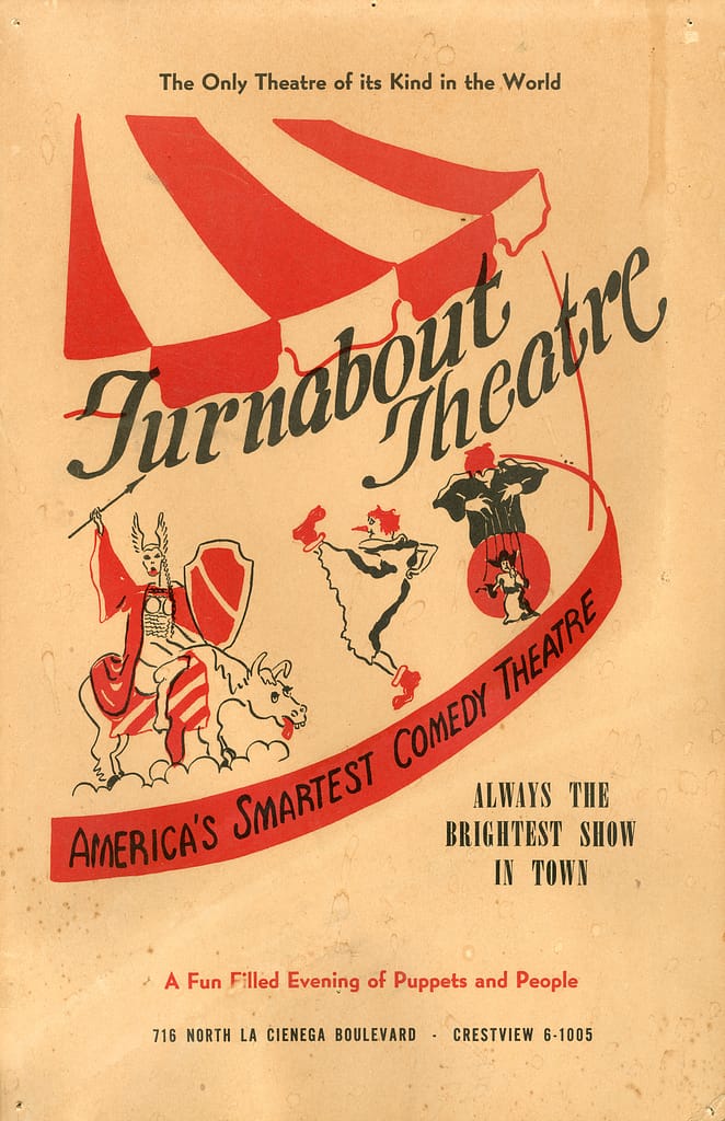 Yale Puppeteers Turnabout Theatre Broadside program