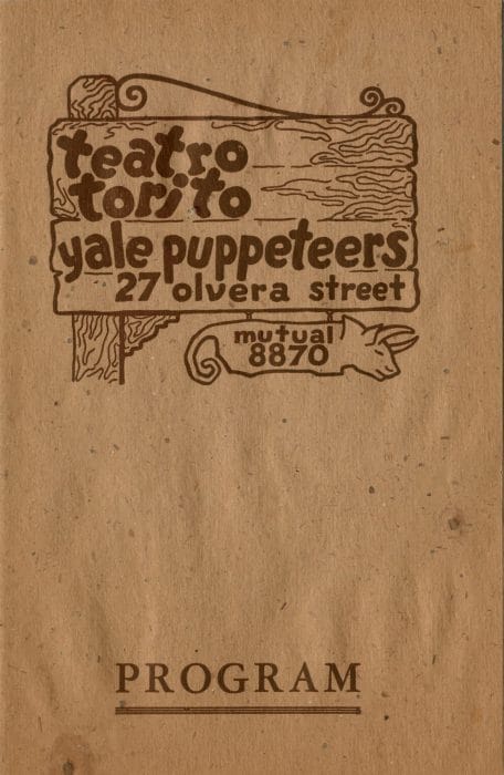 Program Cover of 1931 Treatro Torito